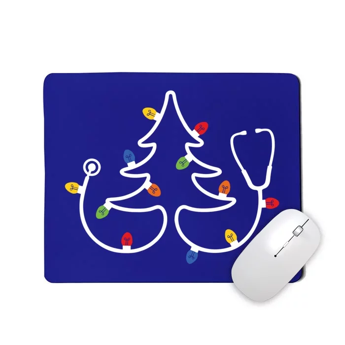 Christmas Nurse Stethoscope Christmas Tree Rn Nursing Cool Gift Mousepad