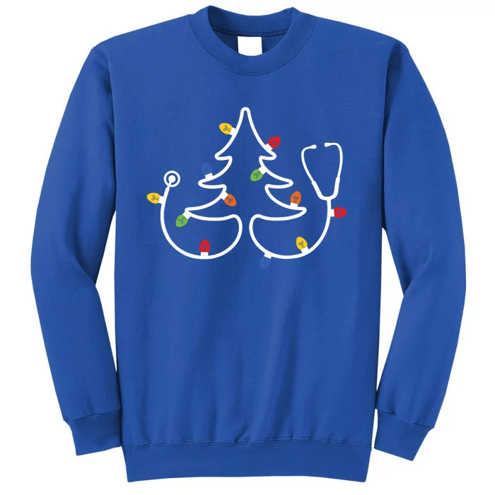 Christmas Nurse Stethoscope Christmas Tree Rn Nursing Cool Gift Tall Sweatshirt