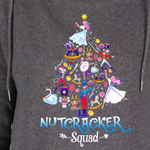 Christmas Nutcracker Squad Ballet Dance Funny Holiday Gifts Womens Funnel Neck Pullover Hood