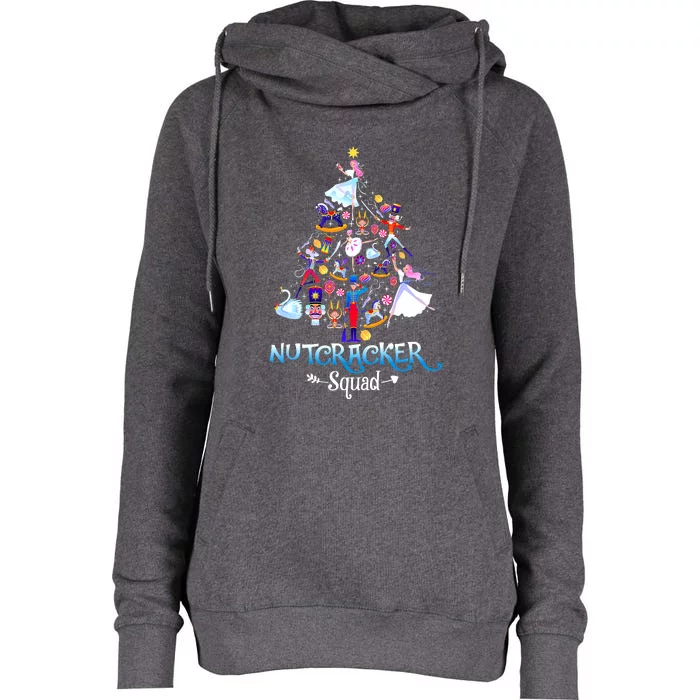 Christmas Nutcracker Squad Ballet Dance Funny Holiday Gifts Womens Funnel Neck Pullover Hood