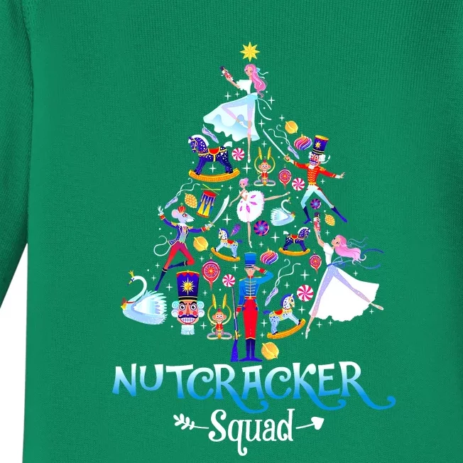 Christmas Nutcracker Squad Ballet Dance Funny Holiday Gifts Baby Long Sleeve Bodysuit