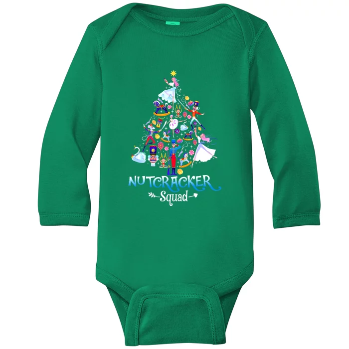 Christmas Nutcracker Squad Ballet Dance Funny Holiday Gifts Baby Long Sleeve Bodysuit