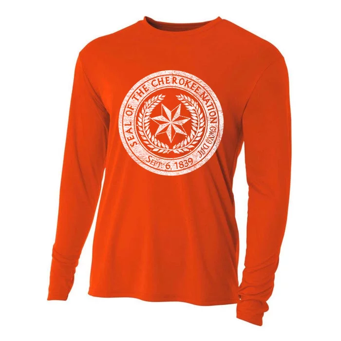 Cherokee Nation Seal Native American Tribe Pride Honor Meaningful Gift Cooling Performance Long Sleeve Crew