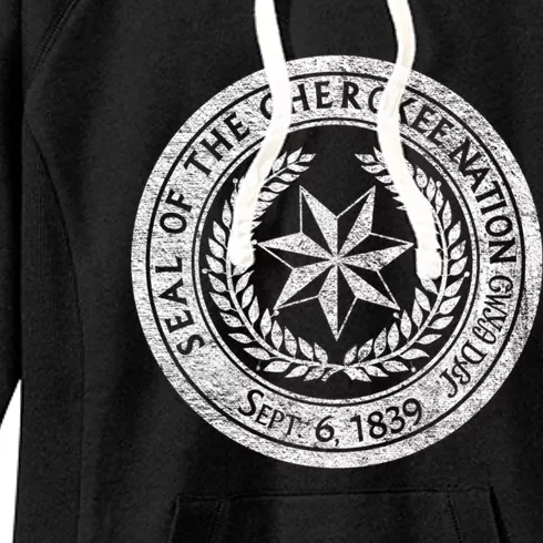 Cherokee Nation Seal Native American Tribe Pride Honor Meaningful Gift Women's Fleece Hoodie