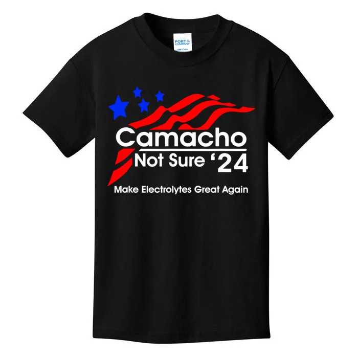 Camacho Not Sure For President 2024 Kids T-Shirt