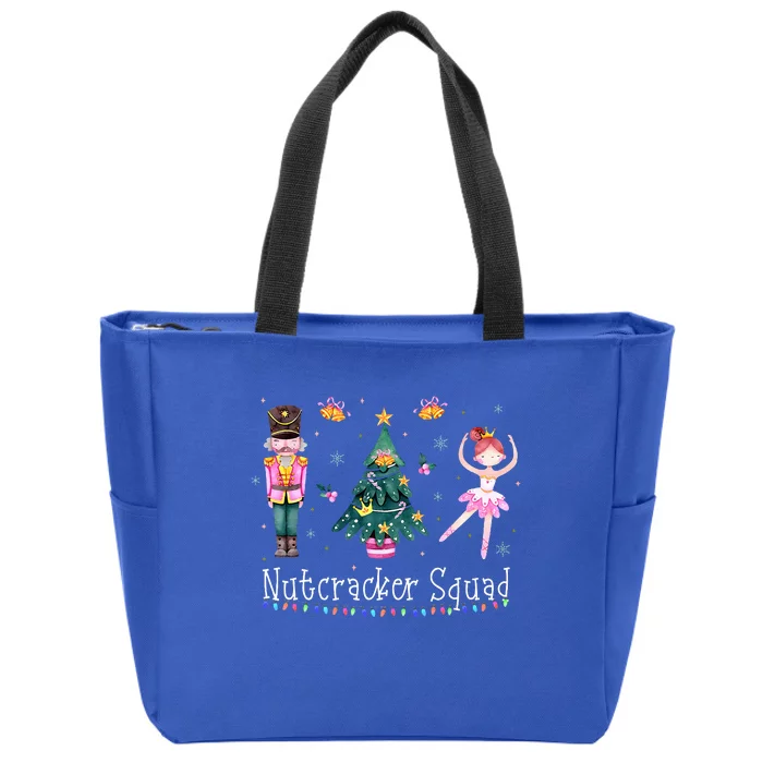 Christmas Nutcracker Squad Ballet Dance Zip Tote Bag