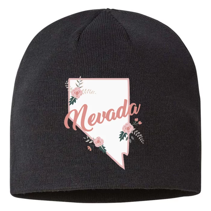 Cute Nevada State Floral Rose 8 1/2in Sustainable Knit Beanie