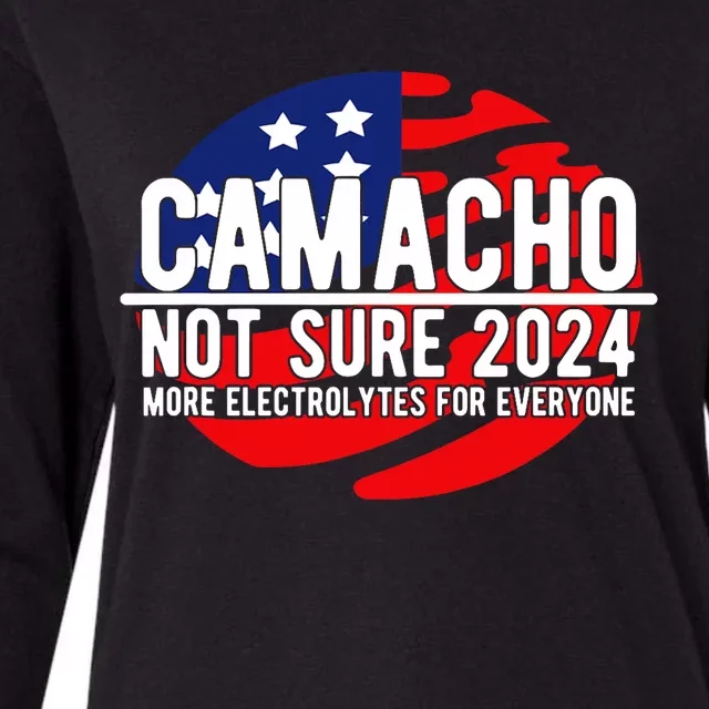 Camacho Not Sure For President 2024 Usa Funny Womens Cotton Relaxed Long Sleeve T-Shirt