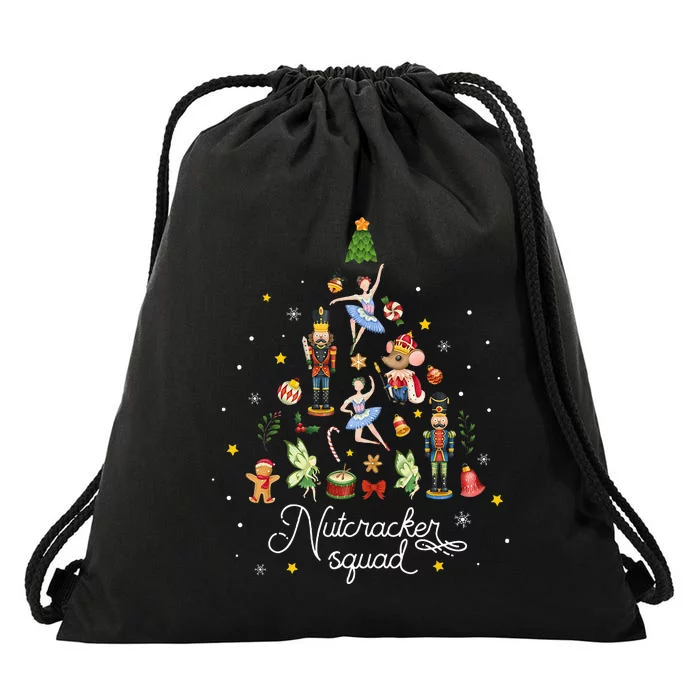 Christmas Nutcracker Squad Ballet Dance Kids Drawstring Bag