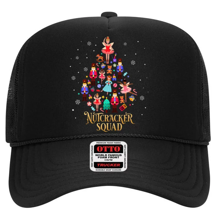 Christmas Nutcracker Squad Ballet Dance High Crown Mesh Trucker Hat