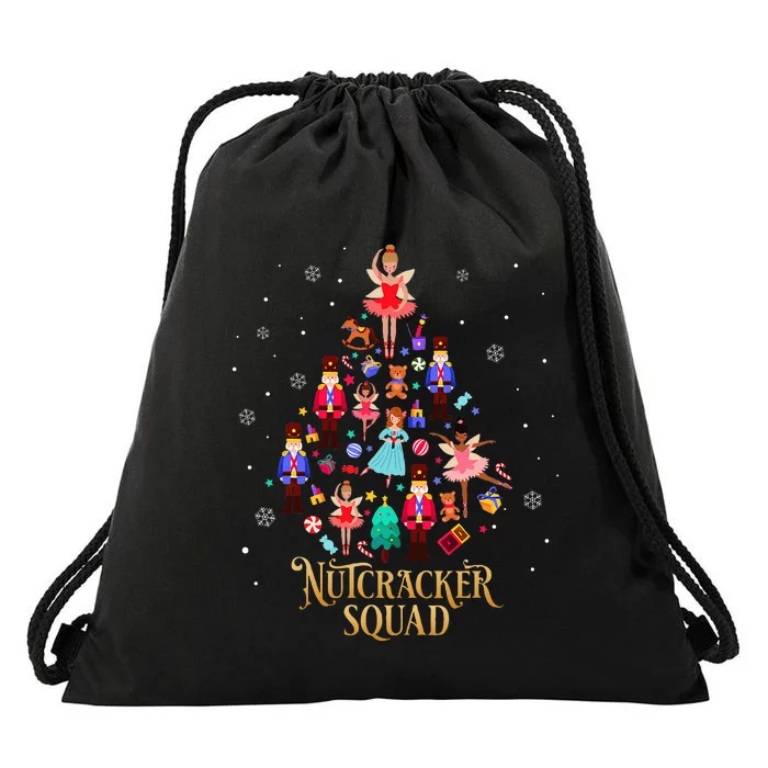 Christmas Nutcracker Squad Ballet Dance Drawstring Bag