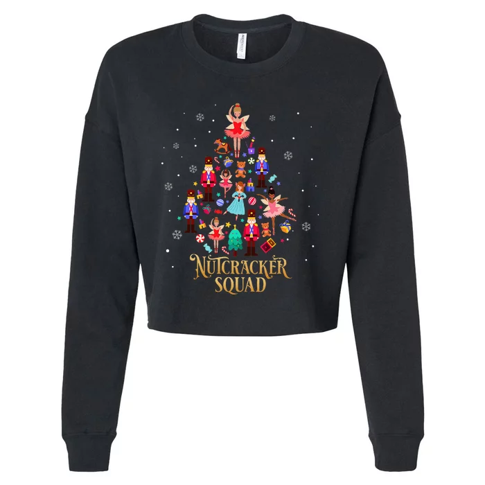 Christmas Nutcracker Squad Ballet Dance Cropped Pullover Crew