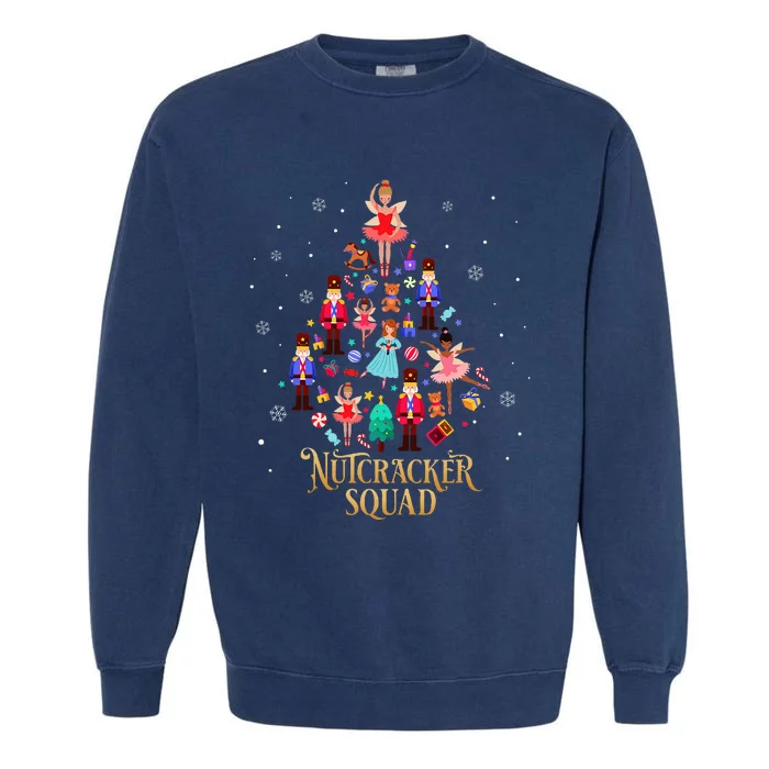 Christmas Nutcracker Squad Ballet Dance Garment-Dyed Sweatshirt