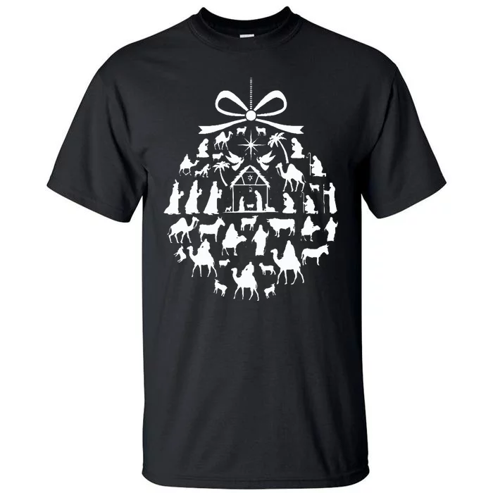 christmas nativity scene ornament funny Tall T-Shirt