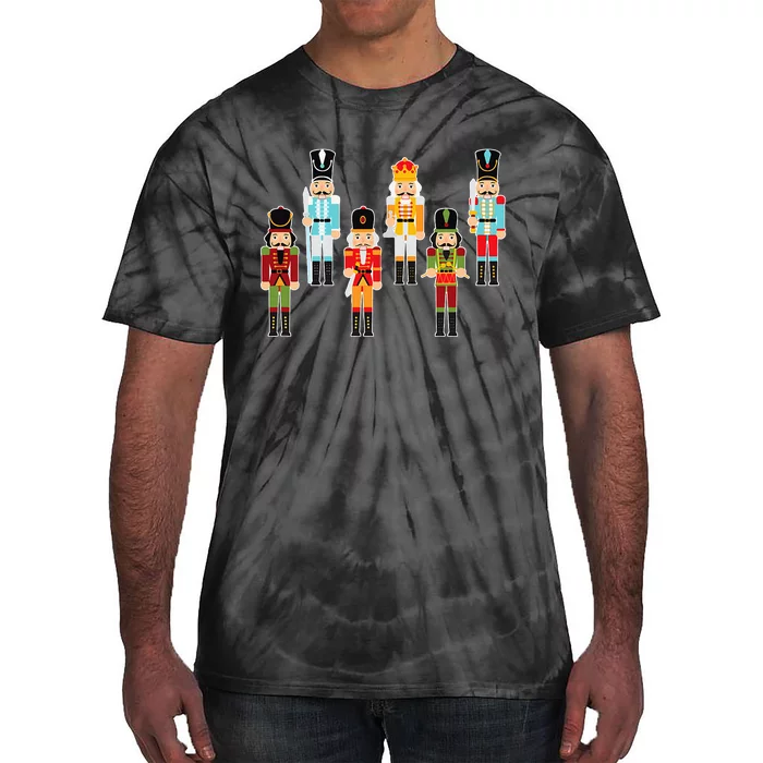 Christmas Nutcracker Soldier Figures Tie-Dye T-Shirt