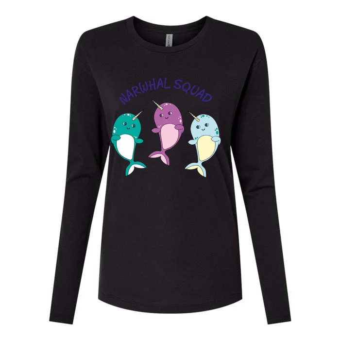 Cool Narwhal Squad Gift Meaningful Gift Funny Birthday Gift Womens Cotton Relaxed Long Sleeve T-Shirt