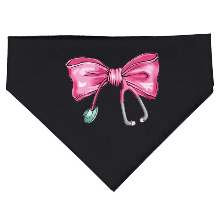 Coquette Nurse Stethoscope Bow USA-Made Doggie Bandana