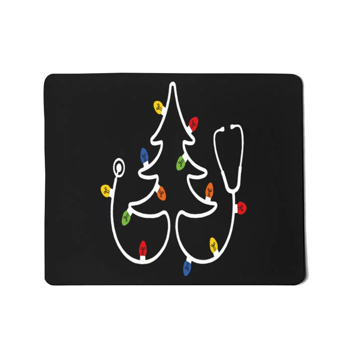 Christmas Nurse Stethoscope Christmas Tree RN Nursing Mousepad