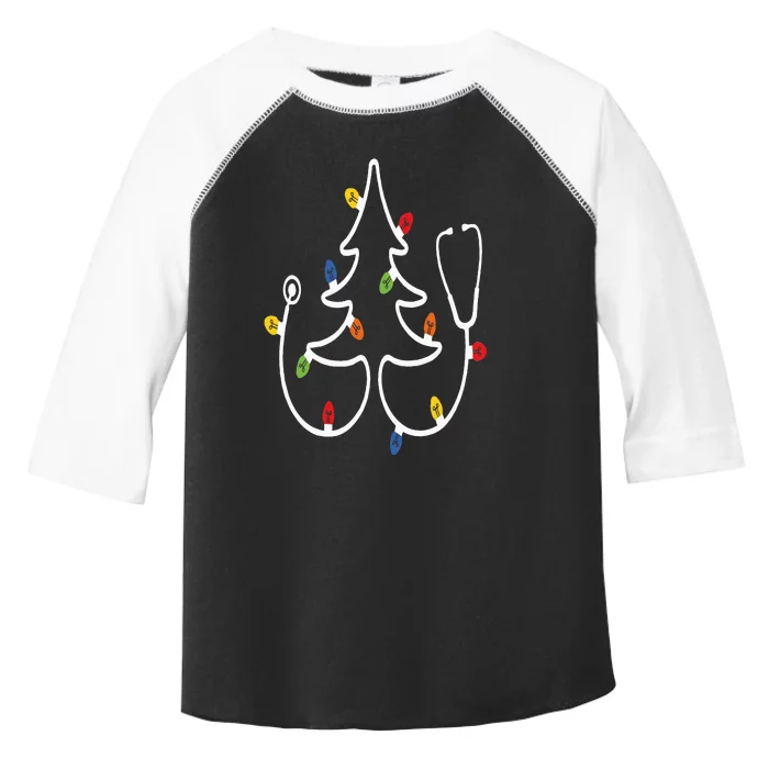 Christmas Nurse Stethoscope Christmas Tree RN Nursing Toddler Fine Jersey T-Shirt