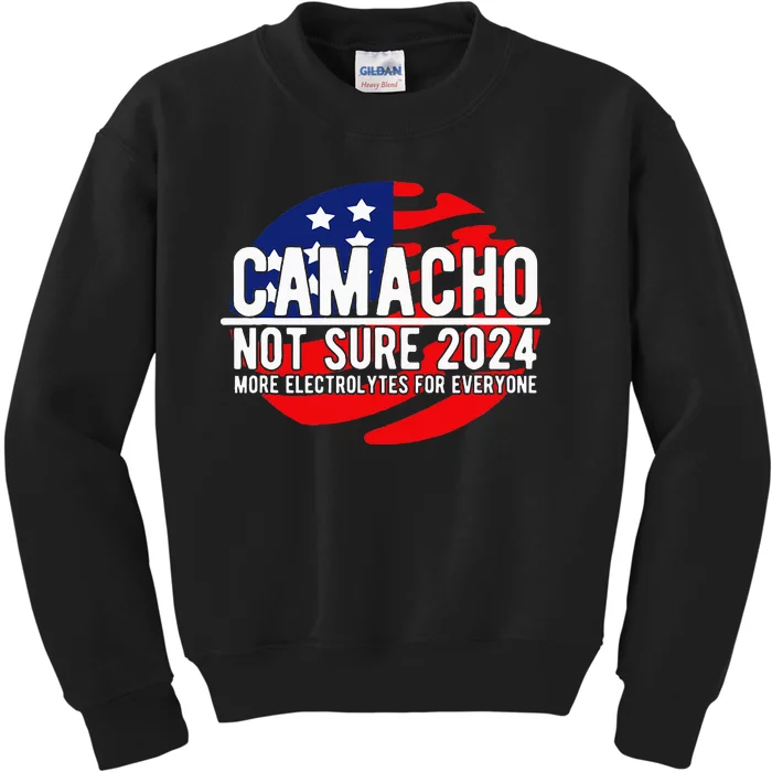 Camacho Not Sure For President 2024 Usa Kids Sweatshirt