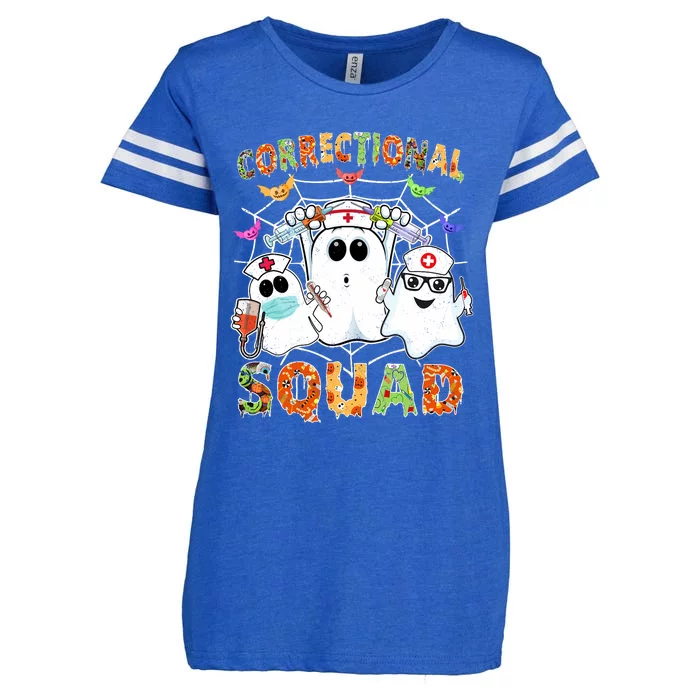 Correctional Nurse Squad Boo Halloween Rn Matching Enza Ladies Jersey Football T-Shirt