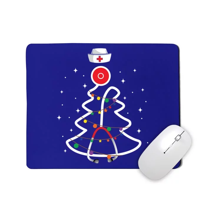 Christmas Nurse Stethoscope Christmas Tree Nurse Gift Mousepad