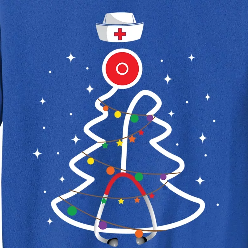 Christmas Nurse Stethoscope Christmas Tree Nurse Gift Tall Sweatshirt