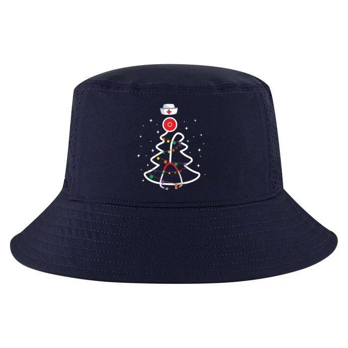 Christmas Nurse Stethoscope Christmas Tree Nurse Gift Cool Comfort Performance Bucket Hat