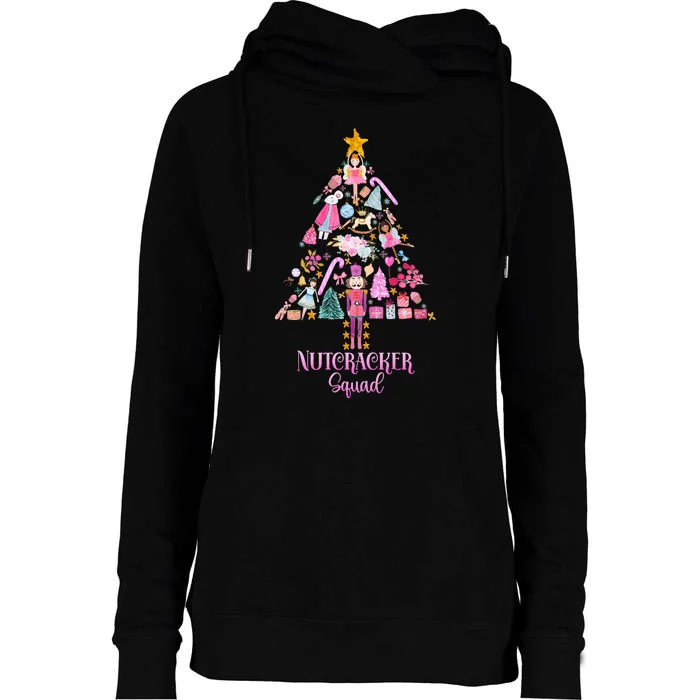 Christmas Nutcracker Squad Ballet Dance Womens Funnel Neck Pullover Hood