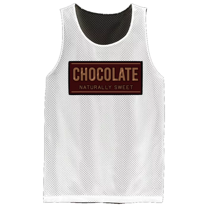 Chocolate Naturally Sweet Dessert Lover Food Cacao Flavor Mesh Reversible Basketball Jersey Tank