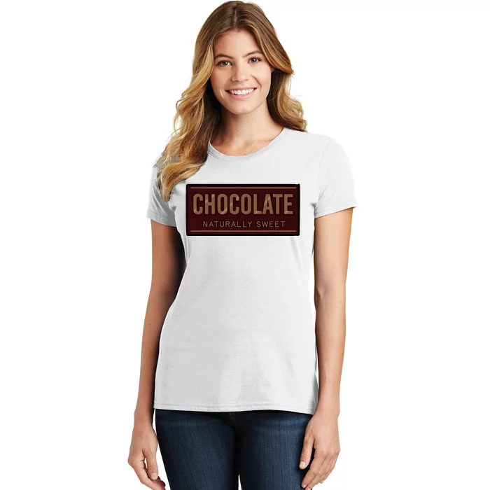 Chocolate Naturally Sweet Dessert Lover Food Cacao Flavor Women's T-Shirt