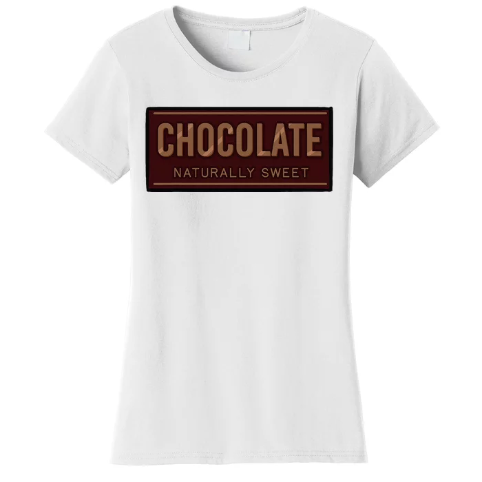 Chocolate Naturally Sweet Dessert Lover Food Cacao Flavor Women's T-Shirt