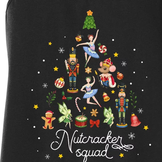 Christmas Nutcracker Squad Ballet Dance Women's Racerback Tank