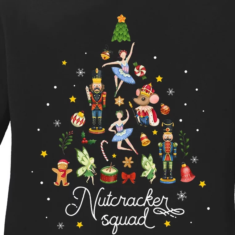 Christmas Nutcracker Squad Ballet Dance Ladies Long Sleeve Shirt