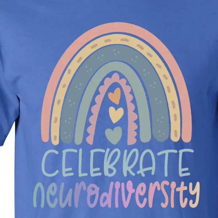 Celebrate Neurodiversity Tal Health Autism Awareness Gift Tall T-Shirt