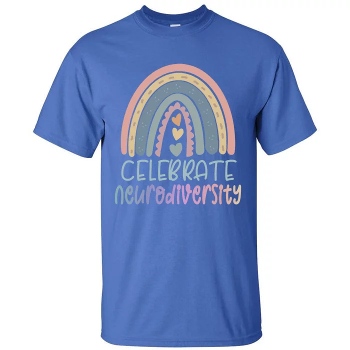 Celebrate Neurodiversity Tal Health Autism Awareness Gift Tall T-Shirt