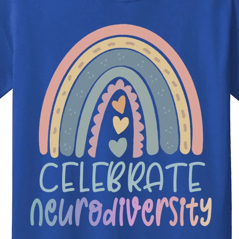 Celebrate Neurodiversity Tal Health Autism Awareness Gift Kids T-Shirt