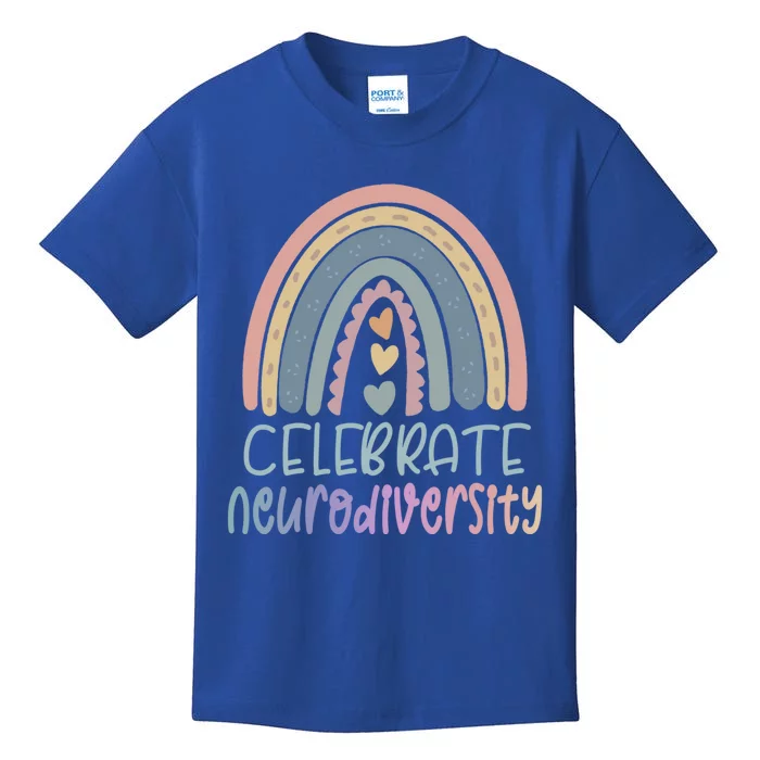 Celebrate Neurodiversity Tal Health Autism Awareness Gift Kids T-Shirt