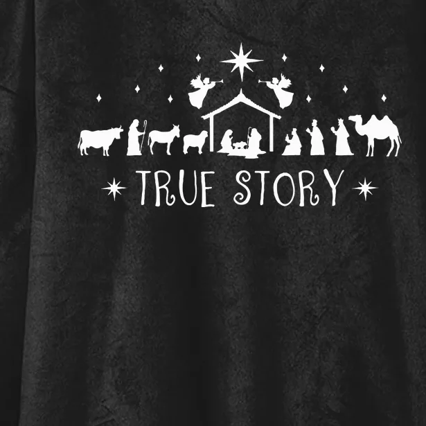 Christmas Nativity True Story Nativity Scene Hooded Wearable Blanket