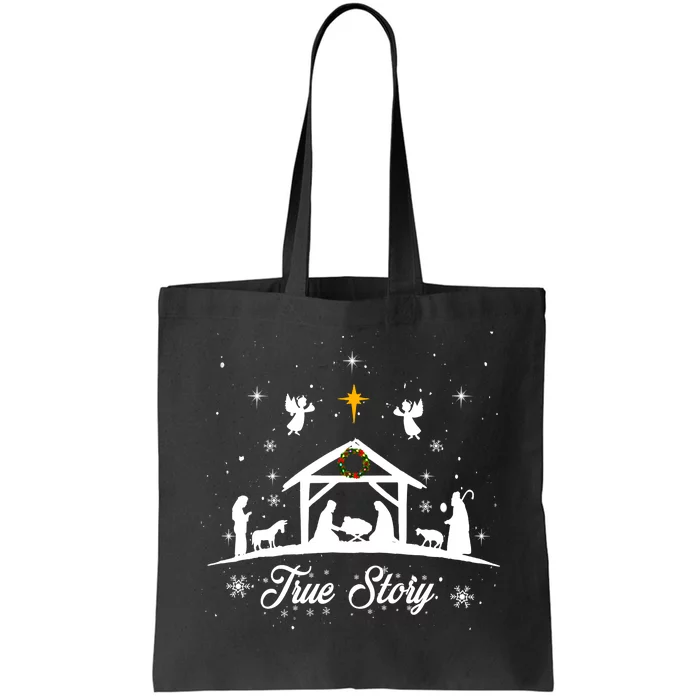 Christmas Nativity True Story Nativity Scene Gifts Tote Bag