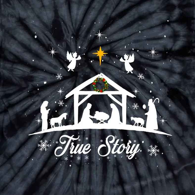 Christmas Nativity True Story Nativity Scene Gifts Tie-Dye T-Shirt