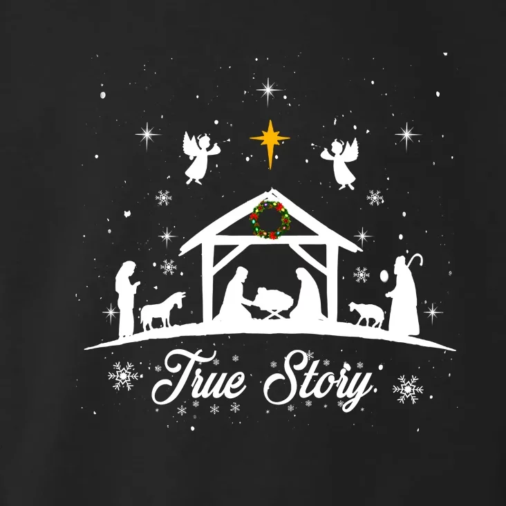 Christmas Nativity True Story Nativity Scene Gifts Toddler Hoodie