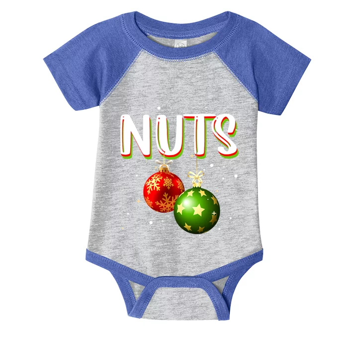 Chest Nuts Tee Christmas Matching Couples Chestnuts Xmas Great Gift Infant Baby Jersey Bodysuit