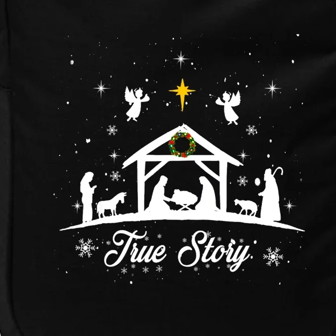 Christmas Nativity True Story Nativity Scene Gifts Impact Tech Backpack