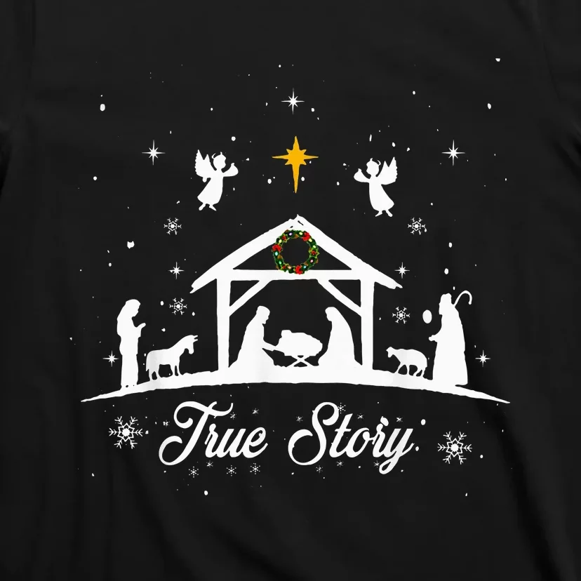 Christmas Nativity True Story Nativity Scene Family Matching T-Shirt