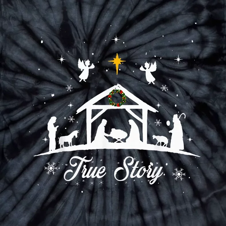 Christmas Nativity True Story Nativity Scene Family Matching Tie-Dye T-Shirt