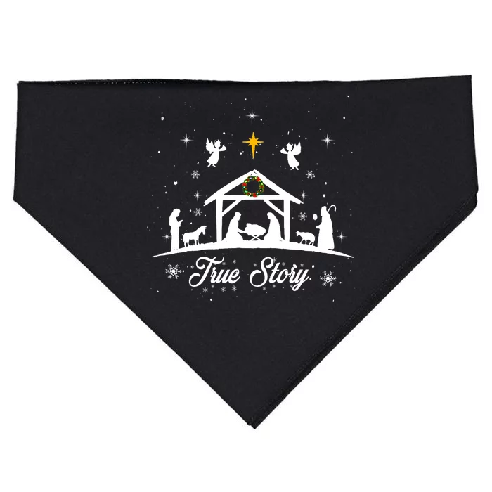 Christmas Nativity True Story Nativity Scene Gifts USA-Made Doggie Bandana