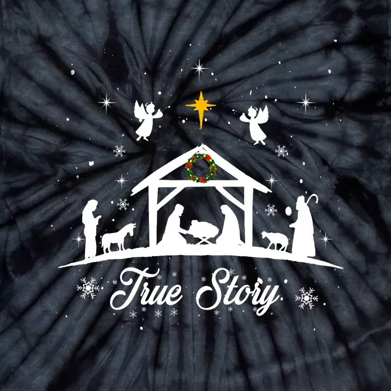 Christmas Nativity True Story Nativity Scene Gifts Tie-Dye T-Shirt