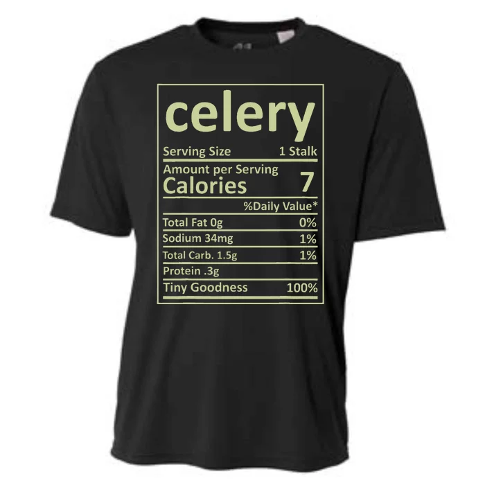 Celery Nutrition Thanksgiving Costume Food Facts Xmas Cooling Performance Crew T-Shirt