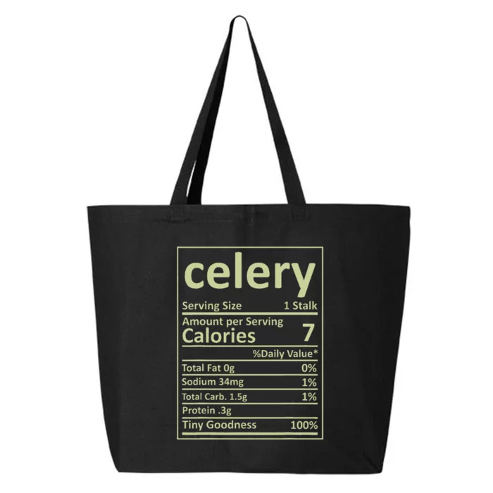 Celery Nutrition Thanksgiving Costume Food Facts Xmas 25L Jumbo Tote